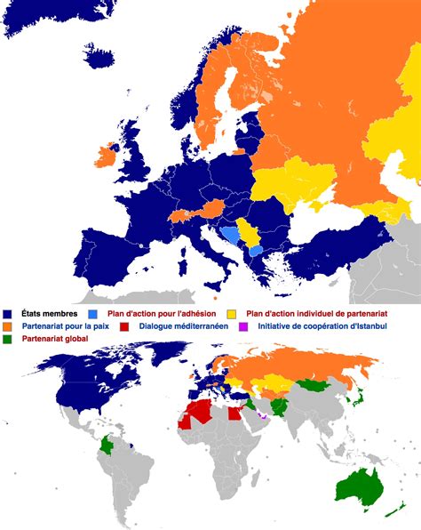 paises da nato mapa 2022
